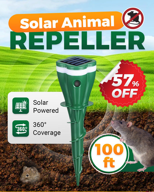 🌸Soldes de printemps : 57% de réduction☘️Répulsif anti-taupes à vis, étanche et à énergie solaire, pour l'extérieur