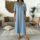 👗 50% OFF NOW! 👖 Robe-chemise midi décontractée en jean avec poches – Jean doux et coupe ample – Poches pratiques, idéales pour un look décontracté au quotidien – Confortable et polyvalente ✨🌸
