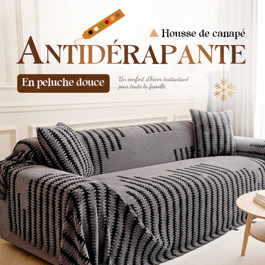 ✨Housse de canapé douce et antidérapante en peluche