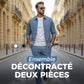 ✈️Livraison gratuite✈️Ensemble 2 pièces décontracté de couleur unie pour homme – Veste et pantalon