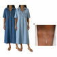👗 50% OFF NOW! 👖 Robe-chemise midi décontractée en jean avec poches – Jean doux et coupe ample – Poches pratiques, idéales pour un look décontracté au quotidien – Confortable et polyvalente ✨🌸