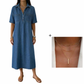 👗 50% OFF NOW! 👖 Robe-chemise midi décontractée en jean avec poches – Jean doux et coupe ample – Poches pratiques, idéales pour un look décontracté au quotidien – Confortable et polyvalente ✨🌸