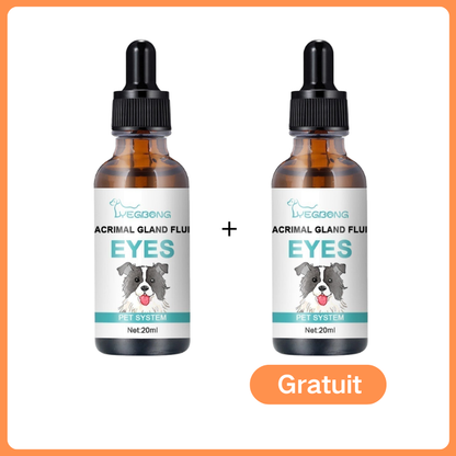 🐱🐶 Nettoyant et gouttes pour les yeux des animaux de compagnie – Formule douce au pH équilibré, sans danger pour les chiens et les chats