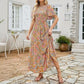 ⏰Promotion exceptionnelle : 50 % de réduction👗Robe longue fluide pour femme, style décontracté, à imprimé floral, manches flottantes, smockée et taille haute