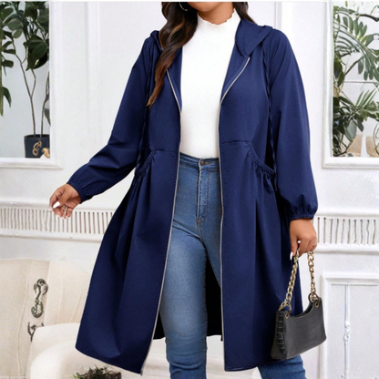 💖SOLDES 50 % DE RÉDUCTION🧥Manteau décontracté grande taille à capuche, manches longues, fermeture éclair et cordon de serrage