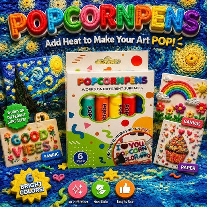 🎁🔮Stylo magique – Dessinez en 3D d'un seul trait !🎄 Stylos de dessin « Bubble Popcorn » à faire soi-même & Offre « 3 achetés, 2 payés » 🔥