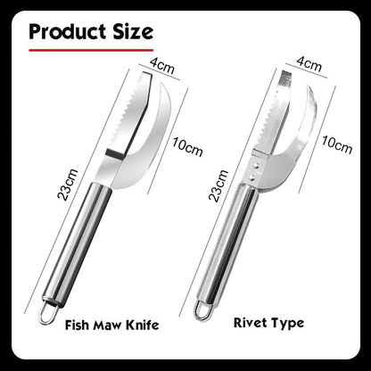 🌈 ✅3 en 1 Couteau à Écailles et à Gueule De Poisson En Acier Inoxydable