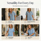👗 50% OFF NOW! 👖 Robe-chemise midi décontractée en jean avec poches – Jean doux et coupe ample – Poches pratiques, idéales pour un look décontracté au quotidien – Confortable et polyvalente ✨🌸