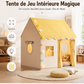 🏰🔥 -50% ! Tente Jeu Enfants Château – Spacieuse Facile Montage Secondes, Tissu Respirant Intérieur Extérieur Toutes Saisons, Stimule Imagination Créativité Jeu Symbolique · Gris Rose Jaune ✨