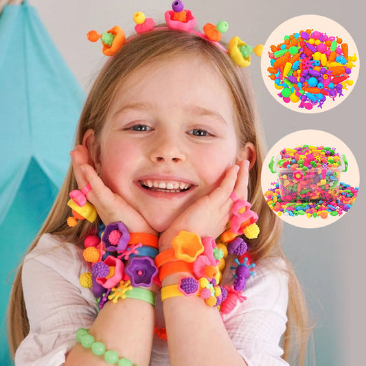 👸🏻Perles Pop pour la fabrication de bijoux pour enfants
