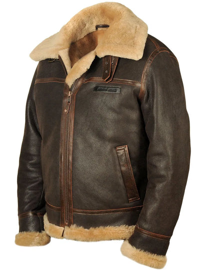 📢📢50% de réduction !!! ✨VESTE BOMBER EN PEAU DE MOUTON