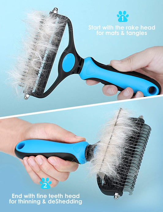 💐50% DE RÉDUCTION🐩Peigne démêlage pour chiens/chats – Poils longs & courts efficace 🌀