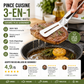 🍳🔥 Pinces de cuisine 3‑en‑1 acier inoxydable, multifonction pour steak, barbecue et cuisson