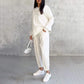 💕Ensemble sweat-shirt à manches longues et pantalon à ourlet irrégulier pour femme