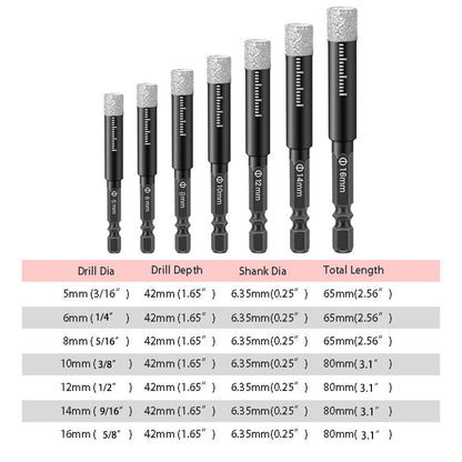 🎁Durée limitée 50 % de réduction✨Forets à Queue Hexagonale pour Marbre / Carrelage / Pierre🔧