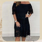 🔥Soldes d'été : 50 % de réduction 😍 Robe bustier en patchwork ajourée, avec dentelle faite main