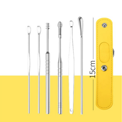 📢Kit portable de 6 perce-oreilles en acier inoxydable - Outil à spirale pour les oreilles✨