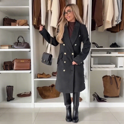 Manteaux classiques à double boutonnage pour femmes