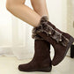 Women's Mid-Calf Snow Boots with Plush Trim
