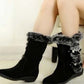Women's Mid-Calf Snow Boots with Plush Trim