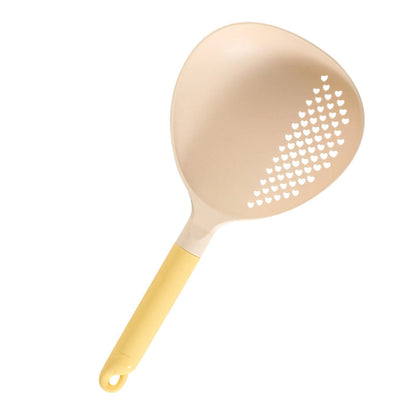 🥄 ACHETEZ-EN 2, OBTENEZ-EN 3 ! ✨ CUILLÈRE DE SERVICE 2 EN 1 - Grande capacité avec passoire intégrée, silicone résistant à la chaleur pour cuisiner et servir, lavable au lave-vaisselle 🍝🔍