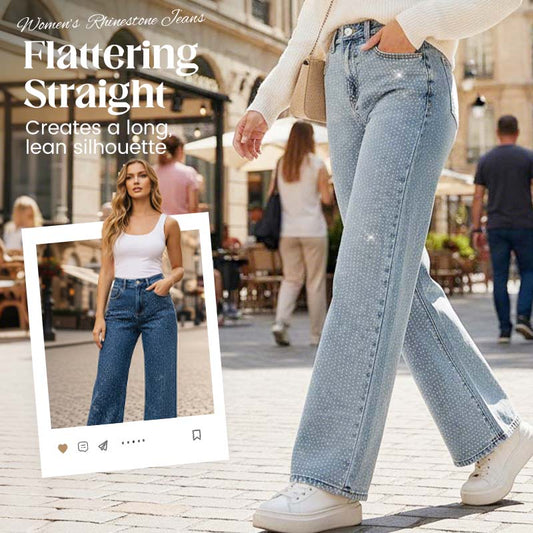 📢📢60 % de réduction !!!⏰Jeans élégants pour femmes, ornés de strass