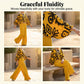 Ensemble femme composé d'un haut à imprimé graphique rétro et d'un pantalon à jambes larges