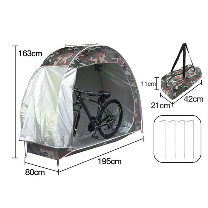 🛡️🚲 Abri vélo pliable grande capacité – Toile renforcée étanche, bloque UV et intempéries, pour une ou deux bicyclettes en toute sécurité 🌬️🔒