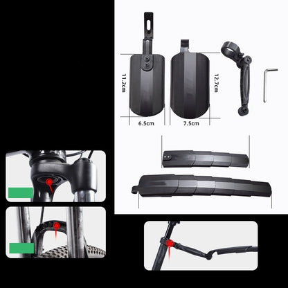 Ensemble de garde-boue rétractables et réglables pour vélo