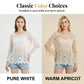 💐50% DE RÉDUCTION ! Chemise Crochet Romantique – Ajouré Délicat & Manches Fluides 🦋✨【Offre Limitée】