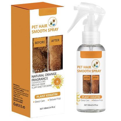 Spray désodorisant et démêlant pour animaux