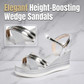 👡🌬️ Sandales compensées à bride cheville et bout ouvert pour femme – Allongent la silhouette et sont confortables – Paiement à la livraison ✨✅