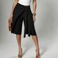Jupe-culotte chic à nouer sur le devant et à jambes larges pour femme