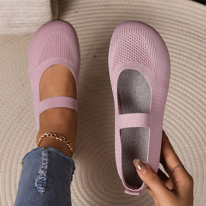 🌸🦢 OFFRE LIMITÉE 50% DE RÉDUCTION! Élégantes Ballerines en Tricot – Tige Respirante, Doublure Douce, Modèle Enfilage Facile – Mignonnes et Polyvalentes avec Robes, Jeans ou Shorts – Votre Nouvelle Préférée pour les Jours Chauds ☀️👗🧺