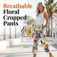 ⭐ Plus de 5.000 avis positifs ! Pantalon court décontracté à imprimé floral pour femme