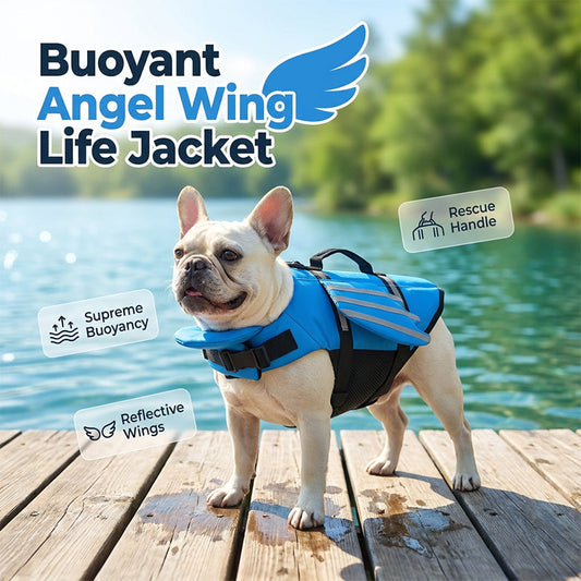 💞Plus de 50 000 exemplaires vendus !🐕👼 50 % DE RÉDUCTION ! Gilet de sauvetage pour chien « Ailes d'ange » réfléchissant – Grande flottabilité, poignée de sauvetage rapide et maille respirante. Bandes réfléchissantes pour les baignades en soirée 🌊