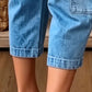 👖 PROMO FLASH 50% ! 📢Pantalon Jean Court Extensible Femme – Coupe Barrel Décontractée, Taille Mi-Haute, Poches Multiples, 2 Coloris, Tailles S-3XL, Idéal Quotidien ✨
