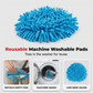 🧹 Têtes de rechange pour balai à franges rotatives en chenille – Recharges en microfibre ultra-absorbantes | Utilisation humide et sèche | Lavables en machine | Compatibles avec la plupart des balais à franges rotatives ✨