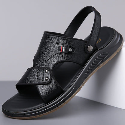 👡 PROMO EXCEPTIONNELLE 50% DE RÉDUCTION ! ✨ Sandales en Cuir pour Homme 2 en 1 – Cuir de Vachette Véritable, Semelle Flexible & Confort Optimal – Polyvalentes pour l’Extérieur et la Plage – Parfaites pour les Journées Chaudes ☀️🌊