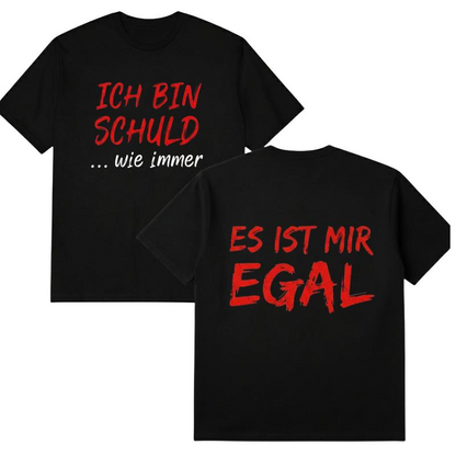 👕 50% DE RÉDUCTION ! 🎁 T-Shirt Noir Allemand – Polyester – Slogan Humoristique Double Face for Homme