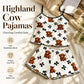 🌸 -50% MAINTENANT ! 🌸 Ensemble Pyjama Camisole à Bretelles Vache des Highlands