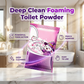 Poudre nettoyante moussante automatique pour cuvette de WC