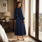 🏆 Best-seller – maintenant à moitié prix ! Robe longue décontractée à encolure en V et manches bouffantes pour femme