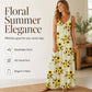 Robe maxi imprimée à bretelles