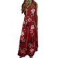 Robe maxi imprimée à bretelles