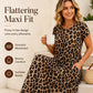 🐆 50 % DE RÉDUCTION ! 👗 Robe longue pour femme à motif léopard avec poches, robe décontractée à manches courtes – Confortable