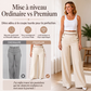 ⌛Offre à durée limitée🛍️Pantalon pour femmes à taille haute, très extensible et à jambes larges, avec passepoil de couleur contrastante
