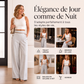 ⌛Offre à durée limitée🛍️Pantalon pour femmes à taille haute, très extensible et à jambes larges, avec passepoil de couleur contrastante