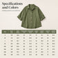 Chemise rétro ample à boutons pour femme