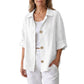Chemise rétro ample à boutons pour femme